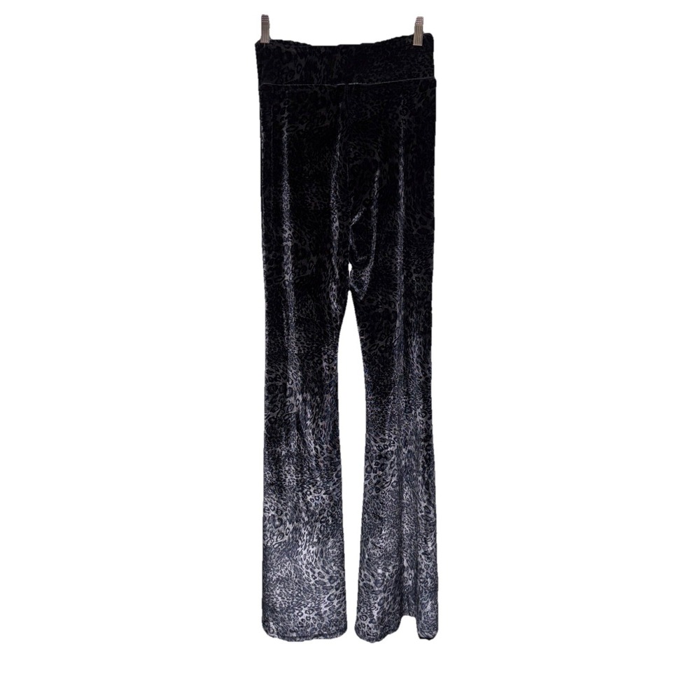 Turquoise Haven Cheetah Animal  Wide Bell Bottom Pants sz Medium Club Wear - Picture 2 of 4